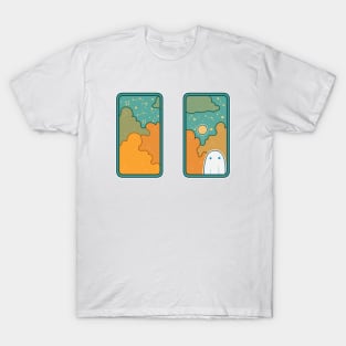 A ghosts waits outside the train doors T-Shirt